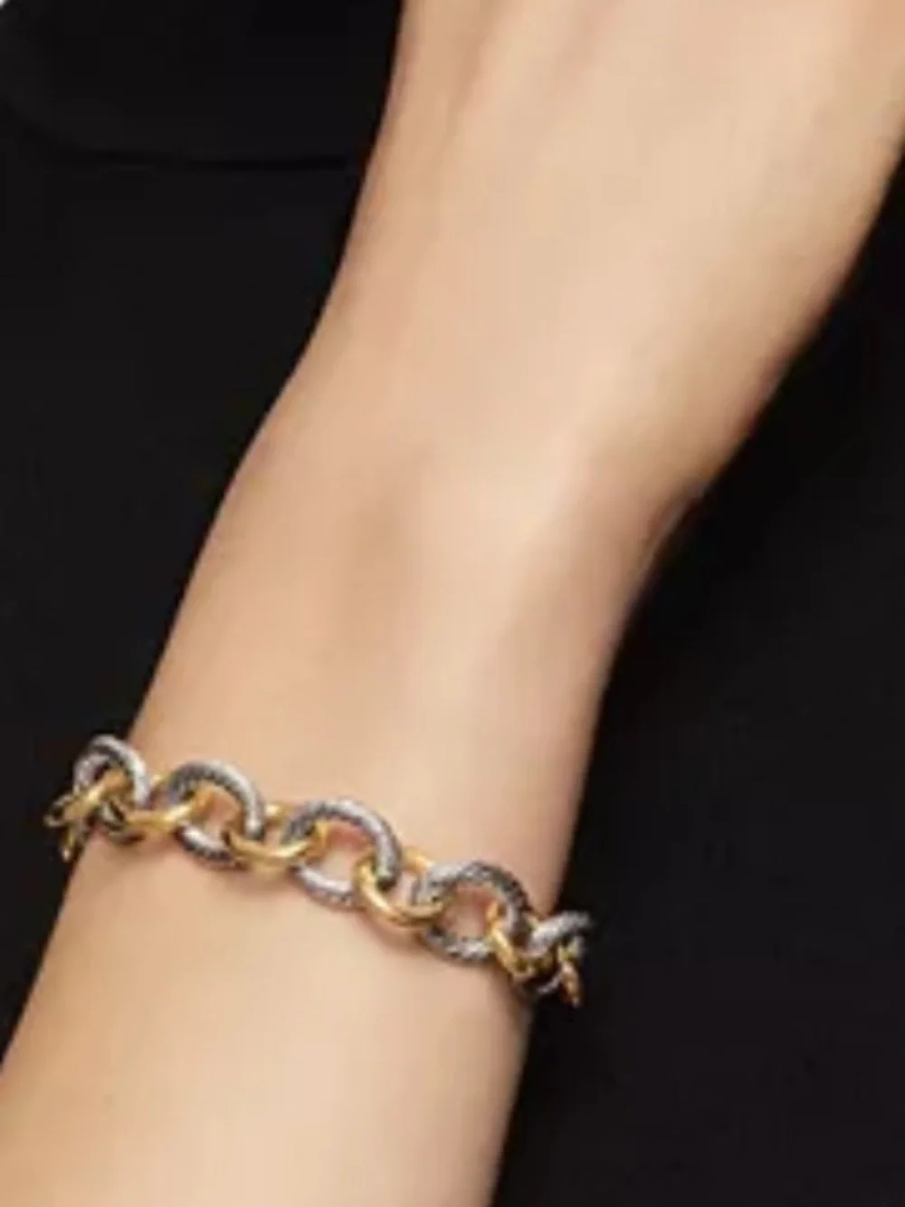 David Yurman Two-Tone Gold and Silver Link Bracelet - Women's Jewelry